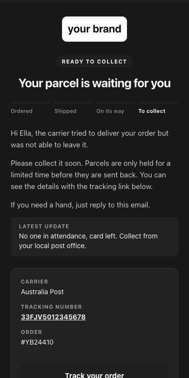 Dark mode email preview
